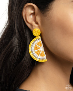 Paparazzi Earrings Lemon Leader - Yellow Coming Soon