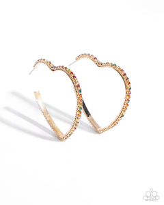 Paparazzi Earrings Halftime Hearts - Multi Coming Soon