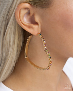 Paparazzi Earrings Halftime Hearts - Multi Coming Soon