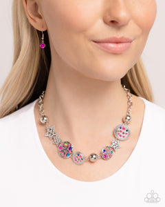 Paparazzi Necklace Starry Shopaholic - Pink Coming Soon