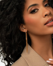 Load image into Gallery viewer, Paparazzi Earrings Trenchant Tease - Gold Coming Soon
