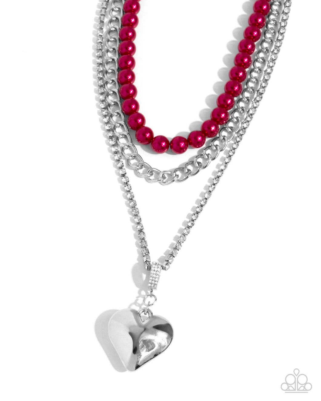 Paparazzi Necklace Easy Elevation - Red