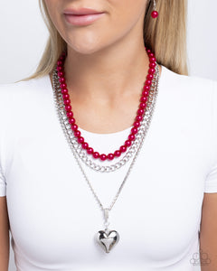 Paparazzi Necklace Easy Elevation - Red