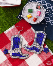 Load image into Gallery viewer, Paparazzi Earrings Benevolent Boot - Blue Coming Soon

