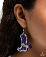 Load image into Gallery viewer, Paparazzi Earrings Benevolent Boot - Blue Coming Soon

