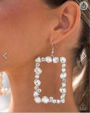 Load image into Gallery viewer, Paparazzi Earrings Wishful Wardrobe - White
