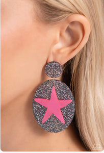 Paparazzi Earring ~ Galaxy Getaway - Pink