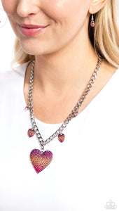 Paparazzi Necklace For the Most Heart Pink