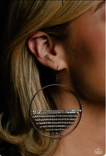 Load image into Gallery viewer, Paparazzi Earring ~ Fierce Fringe - Black
