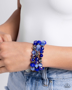 Paparazzi Bracelet Stack of GLASS - Blue Coming Soon