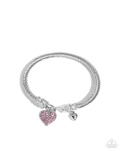 Paparazzi Bracelet Heart Hour - Pink