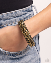 Load image into Gallery viewer, Paparazzi Bracelet Manufactured Magnificence - Brass Coming Soon
