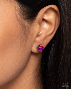 Paparazzi Earrings Sweetheart Stunner - Pink Coming Soon