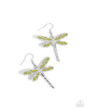 Load image into Gallery viewer, Paparazzi Earrings Dragonfly Descent - Green Coming Soon
