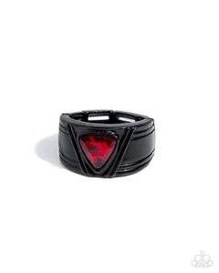 Paparazzi Ring Trenchant Triangle - Red Coming Soon