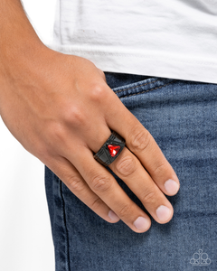 Paparazzi Ring Trenchant Triangle - Red Coming Soon