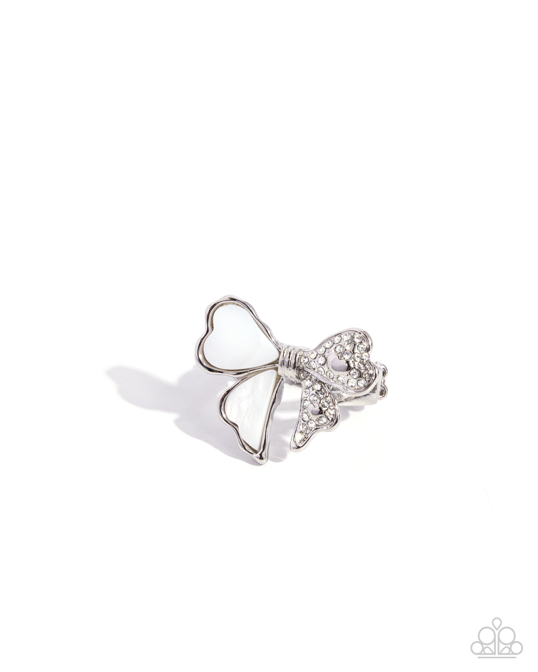 Paparazzi Ring BOW-stopper - White Coming Soon