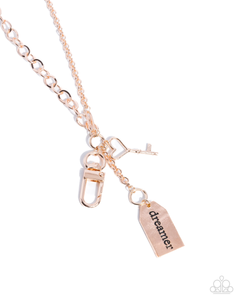 Paparazzi Necklace Dreamy Direction - Rose Gold Coming Soon