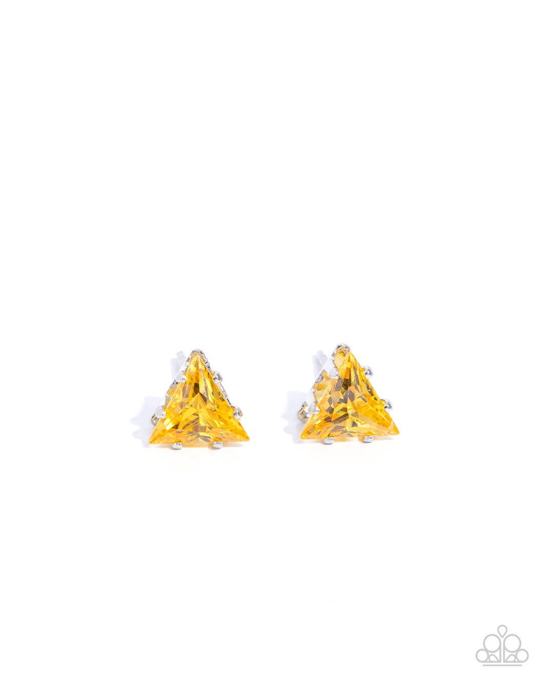 Paparazzi Earring Triangular Twinkle - Yellow Coming