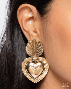 Paparazzi Earrings Mythical Moment - Gold Coming Soon