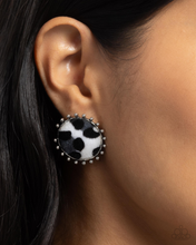 Load image into Gallery viewer, Paparazzi Earrings Cowhide Couture - Black Coming Soon
