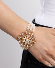 Load image into Gallery viewer, Paparazzi Bracelet Flattering Floral - Gold
