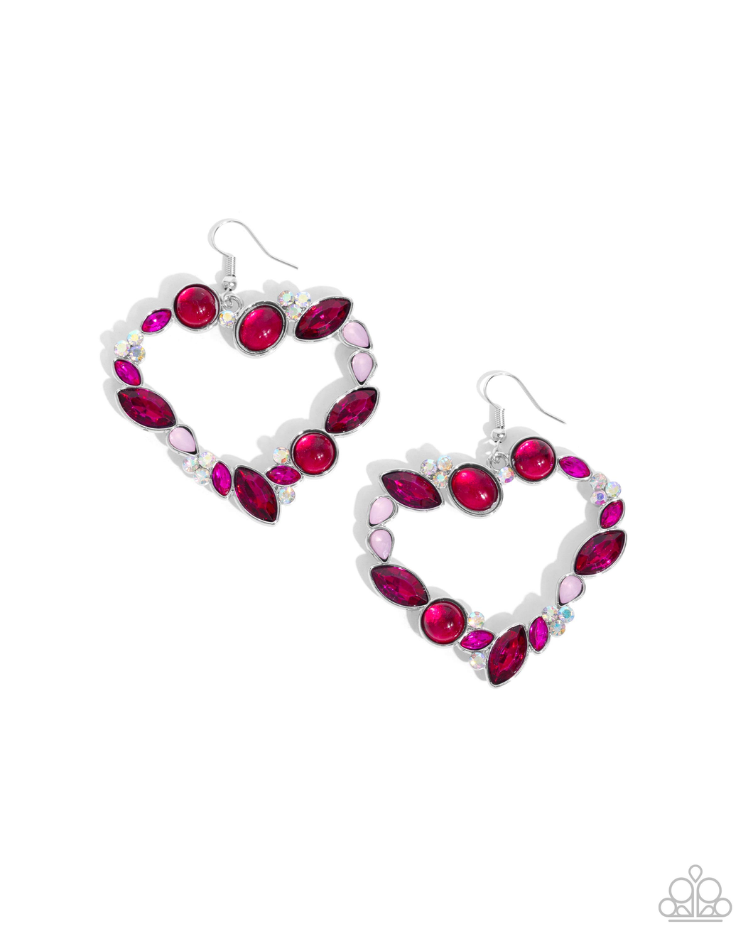 Paparazzi Earrings Heart Hierarchy - Pink Coming Soon