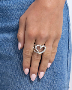 Paparazzi Ring Abstract Attraction - White Coming Soon