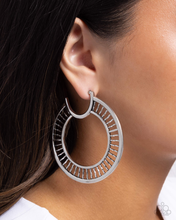 Load image into Gallery viewer, Paparazzi Earrings Set the Scene - Silver Coming Soon
