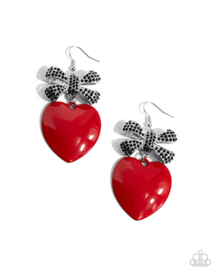 Paparazzi Earrings Suitable Sweetheart - Red Coming Soon