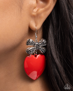 Paparazzi Earrings Suitable Sweetheart - Red Coming Soon