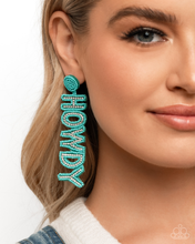 Load image into Gallery viewer, Paparazzi Earrings Howdy Headline - Blue
