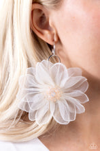 Load image into Gallery viewer, Paparazzi Earrings Cosmopolitan Chiffon - White Coming Soon

