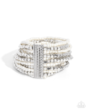 Load image into Gallery viewer, Paparazzi Bracelet Spirited Stack - White
