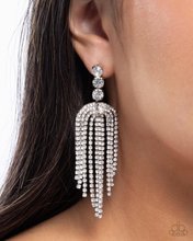 Load image into Gallery viewer, Paparazzi Earrings Tapered Twilight - White
