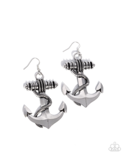Load image into Gallery viewer, Paparazzi Earrings Adorable Anchor - Silver

