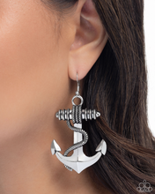 Load image into Gallery viewer, Paparazzi Earrings Adorable Anchor - Silver
