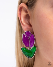 Load image into Gallery viewer, Paparazzi Earrings Tulip Triumph - Purple

