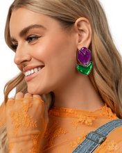 Load image into Gallery viewer, Paparazzi Earrings Tulip Triumph - Purple
