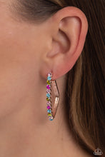 Load image into Gallery viewer, Paparazzi Earrings Triangular Tapestry - Rose Gold Coming Soon
