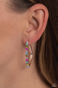 Paparazzi Earrings Triangular Tapestry - Rose Gold Coming Soon