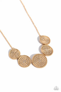 Paparazzi Necklaces Medaled Mosaic - Gold Coming Soon