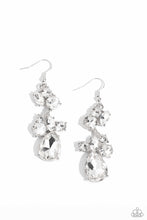 Load image into Gallery viewer, Paparazzi Earrings Rhinestone Reveler - White Coming Soon
