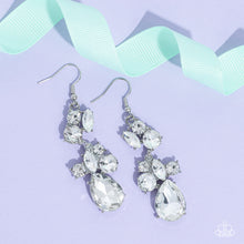 Load image into Gallery viewer, Paparazzi Earrings Rhinestone Reveler - White Coming Soon
