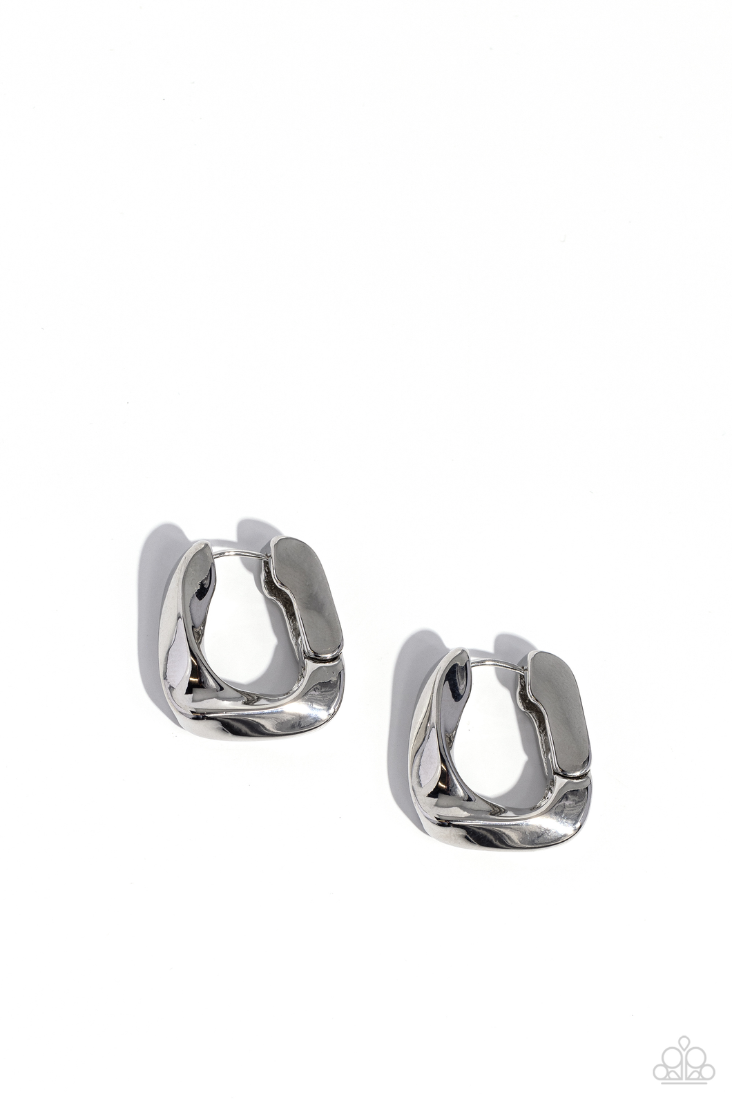 Paparazzi Earrings Asymmetric Advocate - Silver Coming Soon