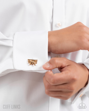 Load image into Gallery viewer, Paparazzi Cuff links WRIGHT Here! - Gold Coming Soon
