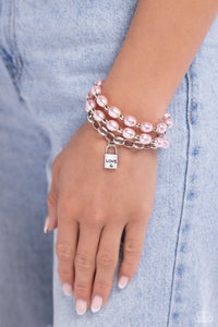 Paparazzi Bracelet LOVE-Locked Legacy - Pink Coming Soon