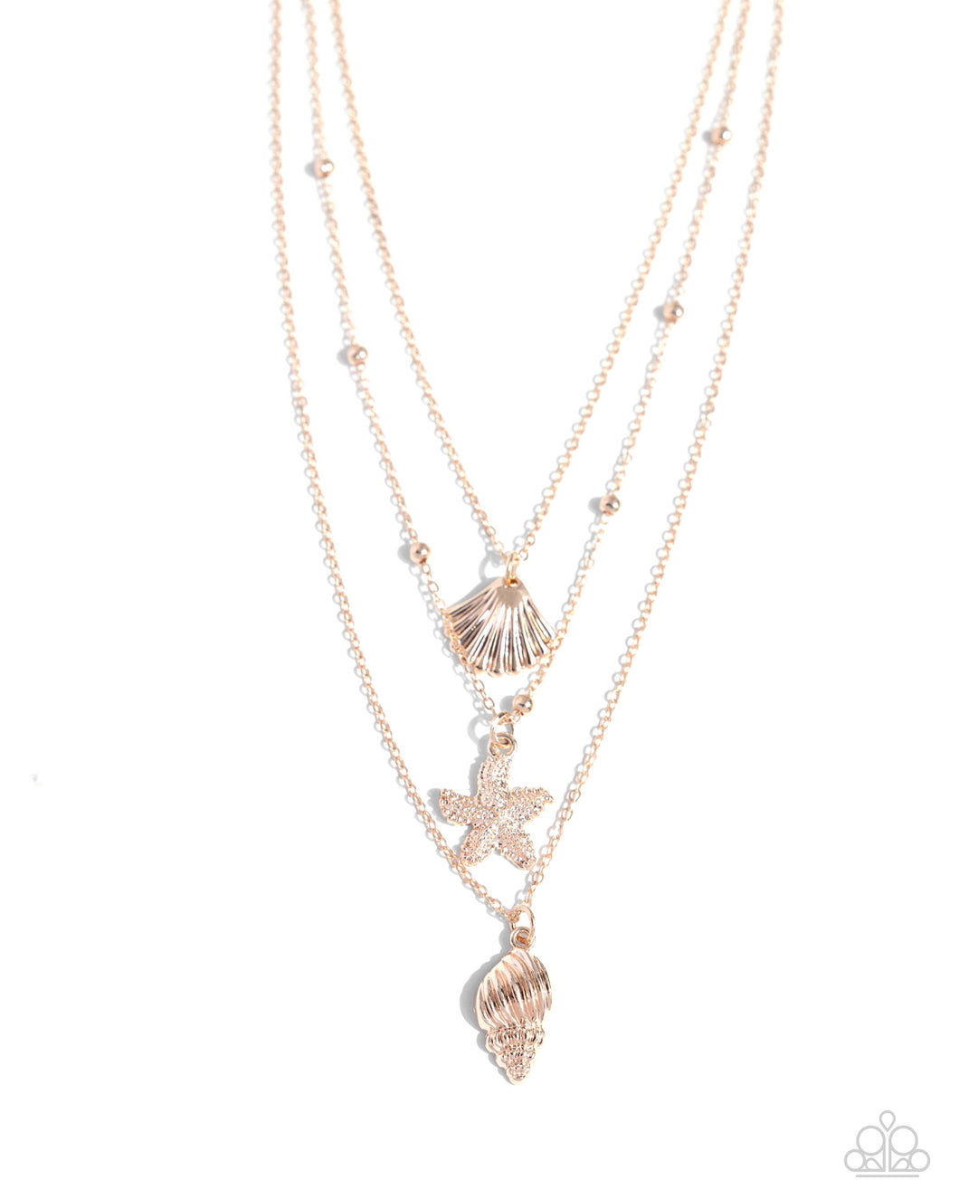 Paparazzi Necklace Seashell Sonata - Rose Gold Coming Soon