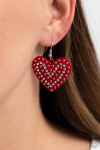 Paparazzi Earrings Romantic Reunion - Red Coming Soon