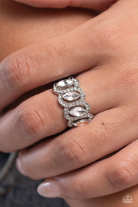 Paparazzi Ring Staggering Sparkle - White Coming Soon